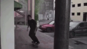 Lustige Gif Animation - Der Skateboarder...