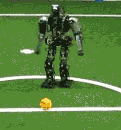 Lustige Gif Animation - Roboter Fussball